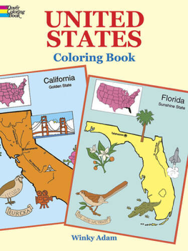 United states coloring book - states,